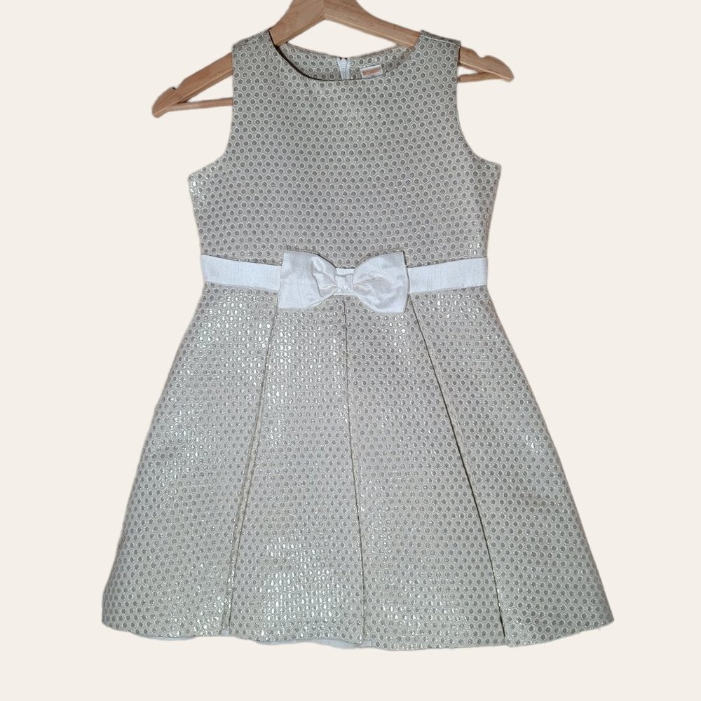 Gymboree Metallic Gold Brocade A-line Formal Party Dress Girl's 10